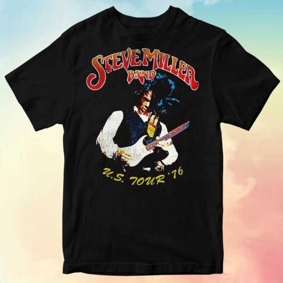 Stephanie P Other - Steve Miller Band 1976 Tour Graphic T-Shirt Classic Rock Concert Fan Tee 128